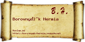 Borovnyák Hermia névjegykártya